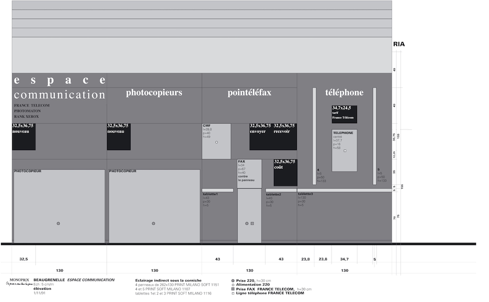espace communication Monoprix Patrick Renau